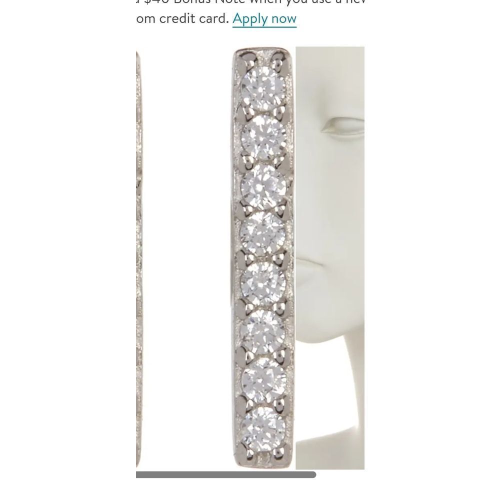 SWAROVSKI CRYSTAL BAR STUD EARRINGS